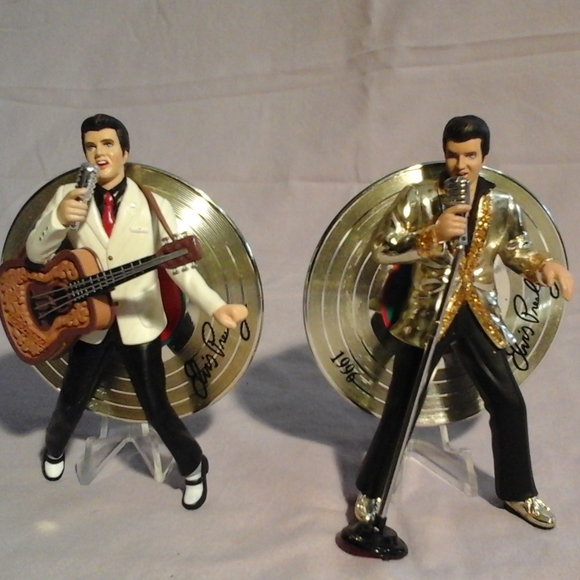 Set of 2 Elvis Presley musical ornaments - Picture 1 of 4